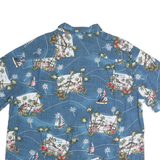 BATICK BAY Mens Blue Hawaiian Shirt XL Rayon Short Sleeve Summer Casual