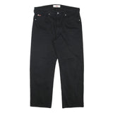 LEE COOPER Mens Black Regular Fit Straight Leg Trousers W34 L27 Zip Cotton Blend