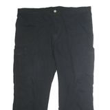 CARHARTT Mens Cotton Blend Black Relaxed Straight Trousers W42 L30 Utility