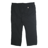 CARHARTT Mens Cotton Blend Black Relaxed Straight Trousers W42 L30 Utility