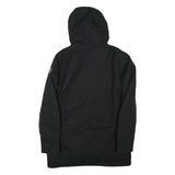 TIMBERLAND Mens Black Outdoor Jacket S Polyester Blend Hooded Zip Plain