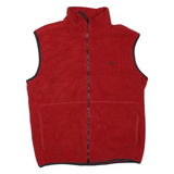 NAUTICA Mens Red Zip Jacket XL Polyester Blend Fleece Casual Outerwear