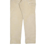CARHARTT Mens Cotton Blend Beige Relaxed Zip Trousers W32 L30 Workwear Casual