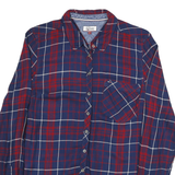TOMMY HILFIGER Womens Blue & Red Checked Shirt L Button Front Cotton Blend
