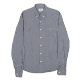 TIMBERLAND Mens Blue Check Shirt S Button Down Collar Cotton Long Sleeve Casual