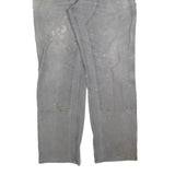 CARHARTT Mens Cotton Blend Grey Relaxed Fit Workwear Trousers W40 L36 Durable