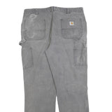 CARHARTT Mens Cotton Blend Grey Relaxed Fit Workwear Trousers W40 L36 Durable
