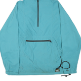 LL BEAN Mens Blue Anorak Jacket XL Polyester Blend Lightweight Zip Hoodie