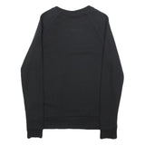 REEBOK Womens Black Sweatshirt Crew Neck S Cotton Blend Pullover Casual