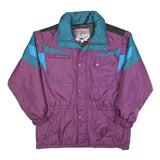 CANADIAN SPIRIT Mens Purple Teal Blue Outdoor Jacket L Polyester Blend Zip