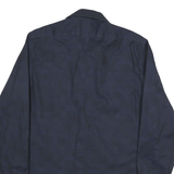 CALVIN KLEIN Mens Blue Shirt M Polyester Blend Long Sleeve Button Collar