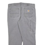 CARHARTT Mens Grey Cotton Blend Relaxed Fit Straight Leg Trousers W38 L30