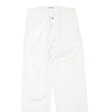 CARHARTT Womens White Cotton Blend Regular Straight Trousers W28 L30 Workwear