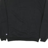 CHAMPION Mens Black L Crew Neck Cotton Blend Sweatshirt Logo Patch