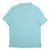 NAUTICA Mens Blue Short Sleeve Plain Polo Shirt M Cotton Blend Casual