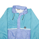 AQUA GUARD Mens Blue & Lilac Waterproof Jacket L Polyamide Blend Plain