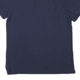 TOMMY HILFIGER Mens Blue Short Sleeve Plain M Cotton Blend Polo Shirt Classic