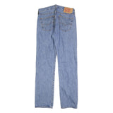 LEVI'S 501 Mens Jeans Blue Regular Straight Denim Medium W32 L34 Classic Button