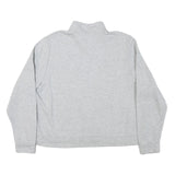 PUMA Womens Grey 1/4 Zip Sweatshirt 3XL Cotton Blend Pullover Casual
