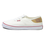 LEVI'S Womens Canvas Trainers White UK 3.5 Casual Lace-Up Lightweight Shoe