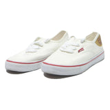 LEVI'S Womens Canvas Trainers White UK 3.5 Casual Lace-Up Lightweight Shoe