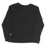 CHAMPION Girls Black Cotton Blend Crew Neck XL Sweatshirt Pullover