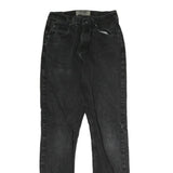 WRANGLER Mens Jeans Black Regular Straight Denim Medium W30 L36 Classic Fit Zip