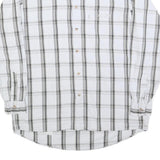 LEVI'S Mens White & Black Check Shirt M Cotton Blend Casual Long Sleeve Button