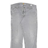 CARHARTT Mens Cotton Blend Grey Relaxed Fit Straight Leg Trousers W34 L29