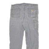 CARHARTT Mens Cotton Blend Grey Relaxed Fit Straight Leg Trousers W34 L29