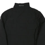 NAUTICA Mens Black Jacket L Polyester Blend Zip Puffer Casual Warm