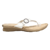 BASS Flip Flop Sandals White Leather Womens UK 7