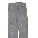 CARHARTT Mens Grey Regular Fit Straight Denim Jeans W32 L32 Workwear Utility