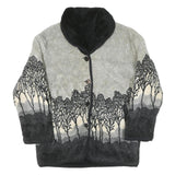 Womens Black Grey Button Jacket XL Polyester Blend Plain Fitted Stylish Winter