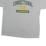 RUSSELL ATHLETIC Mens Grey Correctional CDCR Academy Graphic T-Shirt M Short