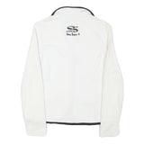 BOGNER Womens White & Black Tailored Jacket XS Cotton Blend Button Plain Classic