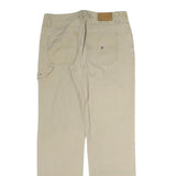 TOMMY HILFIGER Mens Cotton Beige Regular Straight Trousers W30 L29 Casual