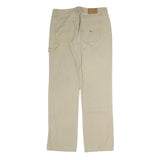 TOMMY HILFIGER Mens Cotton Beige Regular Straight Trousers W30 L29 Casual