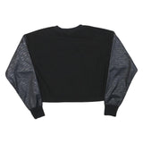 CHAMPION Womens Black & Charcoal Sweatshirt Crew Neck XS Embroidered Logo