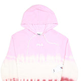 FILA Mens Pink & Burgundy Tie Dye Pullover Hoodie M Cotton Blend Casual