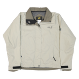 JACK WOLFSKIN Womens Beige & Brown Outdoor Jacket XL Polyester Blend Plain Zip