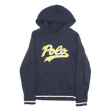 POLO RALPH LAUREN Womens Navy Blue Hoodie XL Cotton Blend Casual Sweatshirt
