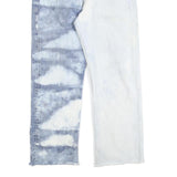 LEVI'S 501 Mens Jeans Blue & White Regular Straight Denim Light W33 L27 Button