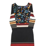 DESIGUAL Womens Black & Red Striped Floral Pattern Day Dress Cotton Blend M