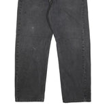 LEVI'S 505 Mens Jeans Black Regular Straight Denim Medium W38 L30 Classic Fit