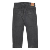 LEVI'S 505 Mens Jeans Black Regular Straight Denim Medium W38 L30 Classic Fit
