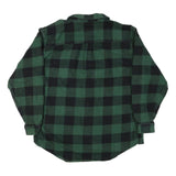 FIELD & STREAM Mens Green & Black Check Flannel Shirt 2XL Cotton Blend Casual