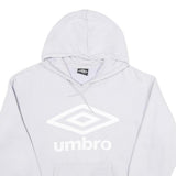UMBRO Mens White Hoodie M Cotton Blend Pullover Casual Streetwear