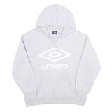 UMBRO Mens White Hoodie M Cotton Blend Pullover Casual Streetwear