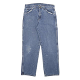 DICKIES Mens Jeans Blue Regular Straight Denim Medium W32 L30 Workwear Zip